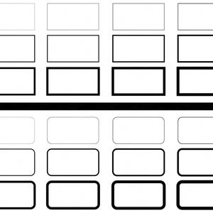 Cadre rectangle SVG PNG - Clipart bordure rectangle simple et décoratif pour travaux manuels Cricut, Invitations, cartes, téléchargement numérique