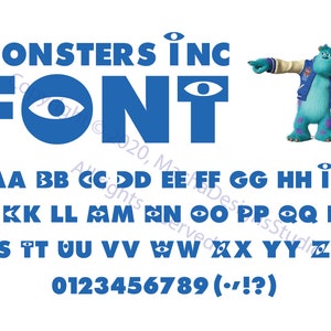 Monsters Inc Font SVG, Digital Download, Monsters Inc SVG, Monsters University Font Svg, Font Svg, Instant Download, Monsters Inc Alphabet