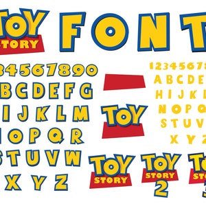 Toy Story FONT SVG,  Toy Story SVG, Toy Story Alphabet Svg, Toy Story Letters, Toy Story Numbers Svg, Toy Story ClipArt, Toy Story Letters