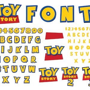 Toy Story FONT SVG, Toy Story SVG, Toy Story Alphabet SVG, Toy Story Buchstaben, Toy Story Zahlen SVG, Toy Story ClipArt, Toy Story Buchstaben
