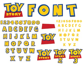 Toy Story FONT SVG, Toy Story SVG, Toy Story Alfabeto Svg, Letras de Toy Story, Números de Toy Story Svg, Toy Story ClipArt, Letras de Toy Story