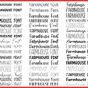 FARMHOUSE FONT SVG Bundle, Font Svg, Font Country, Font per Cricut, Font per artigiani, Download digitale, Font Farmhouse, Font rustici