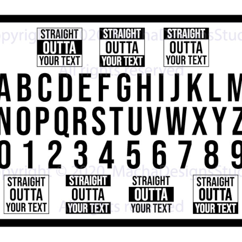 Straight Font - Etsy UK