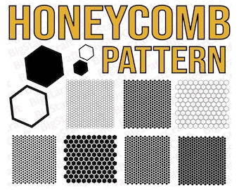 Honeycomb Pattern SVG PNG: Geometric Bee Background (Digital Download)