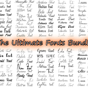 The Ultimate Fonts Bundle, Mega Collection Fonts, Cursive fonts SVG, Wedding Fonts Bundle SVG, Font SVG, Handwritten Fonts Svg, Cricut Fonts