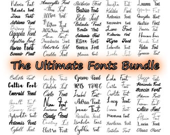 The Ultimate Fonts Bundle, Mega Collection Fonts, Cursive fonts SVG, Wedding Fonts Bundle SVG, Font SVG, Handwritten Fonts Svg, Cricut Fonts