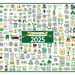 St PATRICKS SVG Bundle 2025, Svg porte-bonheur, ClipArt de la Saint-Patrick, Saint-Patrick, arc-en-ciel de la Saint-Patrick, Svg de la Saint-Patrick
