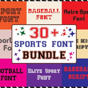 Sport Font BUNDLE, Instant Download, Font SVG, Sport Alphabet Svg, Varsity Font SVG, Varsity letters Svg, Digital Download, Sport Font