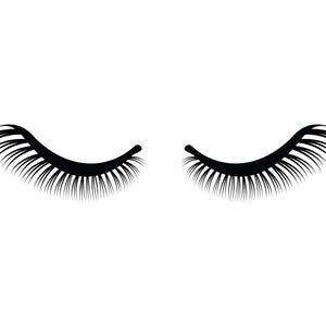 Eyelashes SVG PNG, Beauty Lash Clipart for Sublimation, Makeup Designs, Eyelash Art for T-Shirts, Stickers, Digital Download