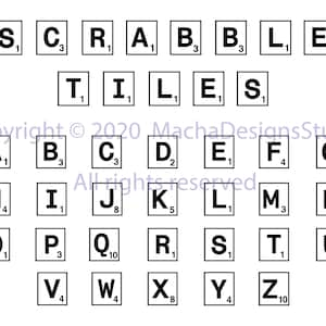 Scrabble Tiles SVG, Scrabble Tiles SVG, Digital Download, Scrabble SVG, Font Svg, Alphabet Svg, Scrabble Tiles Clipart, Instant Download