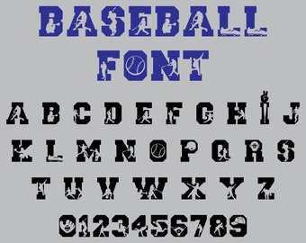 BASEBALL FONT SVG, Baseball Letters, Baseball Script, Softball Font, Sport Font, School Font, Cursive Font, Baseball Font Cut File Cricut