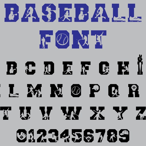 BASEBALL FONT SVG, Baseball Letters, Baseball Script, Softball Font, Sport Font, School Font, Cursive Font, Baseball Font Cut File Cricut