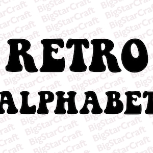 Police rétro TTF SVG - police d'affichage d'inspiration vintage pour logos, affiches, t-shirts, invitations, travaux manuels Cricut, téléchargement numérique