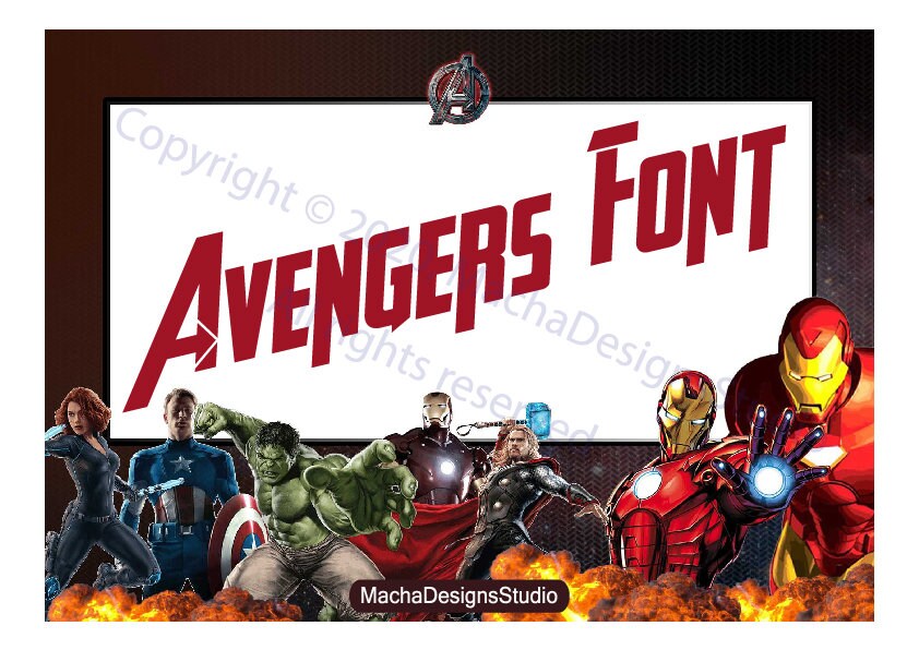 Avengers Font SVG Avengers Alphabet SVG Instant Download | Etsy