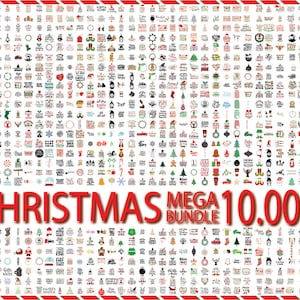 CHRISTMAS SVG BUNDLE, 10.000 Designs, Instant Download, Winter svg, Feiertage, Cut Files Cricut, Weihnachten Art Bundle, Christmas svg, Santa