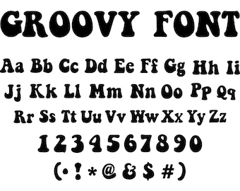 GROOVY FONT SVG, Retro Font Svg, 70s Style Svg, Groovy Text Svg, Vintage Typography, Vintage Font Svg, Hipster Lettering Svg, Retro Svg