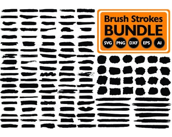 Paint Brush Stroke SVG,  Paint Brush SVG, Bundle SVG, Instant Download, Paint Brush Strokes Svg, Paint Brushes Svg, Paint Stroke Svg, Cricut