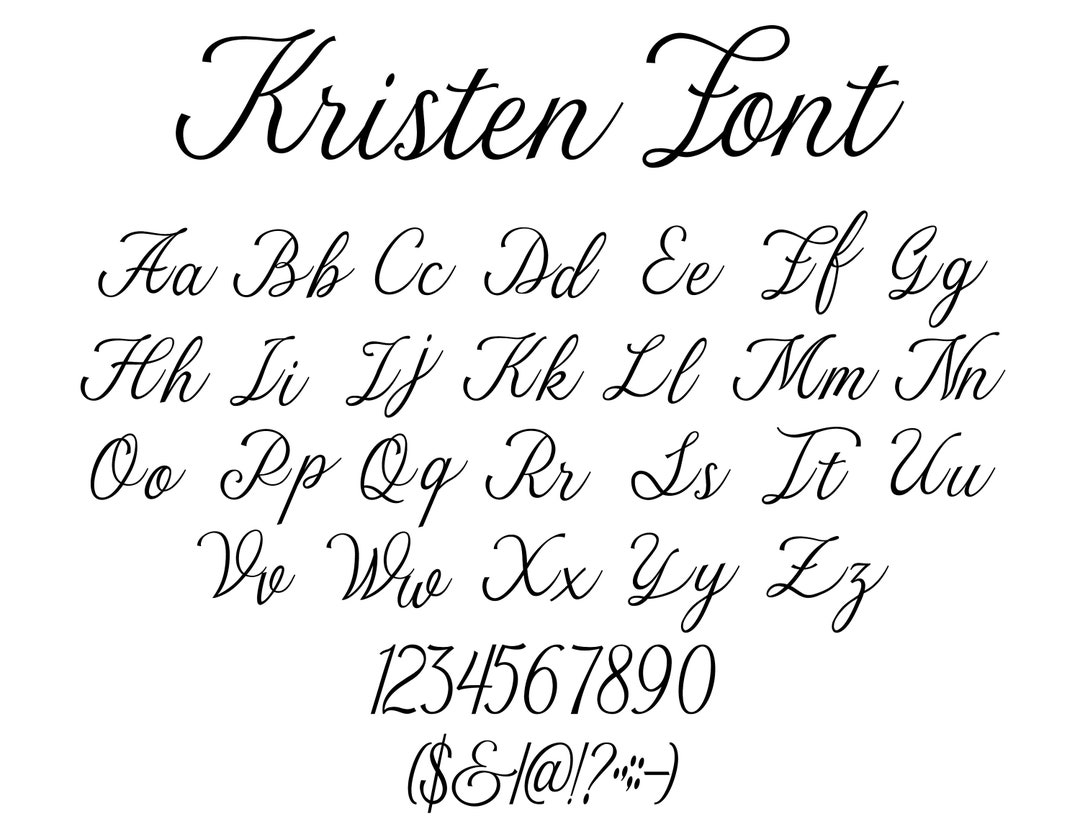 Kristen Font SVG, Handwritten Font SVG, Cursive Font SVG, Handwritten, Digital Download, Font