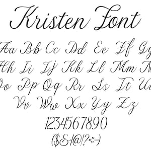 Kristen Font SVG, Handwritten Font SVG, Cursive Font SVG, Handwritten, Digital Download, Font Bundle, Anniversary Font Svg, Script Font ttf
