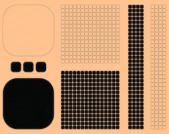 Motif carré arrondi SVG : arrière-plan géométrique transparent (téléchargement instantané)