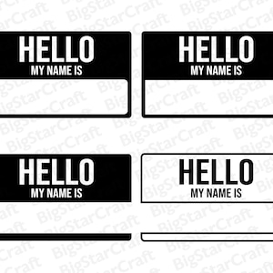 Hallo mijn naam is kaart SVG PNG – naamplaatje ontwerp voor labels, stickers, feesten, evenementen, klassikaal knutselen, Cricut, directe digitale download