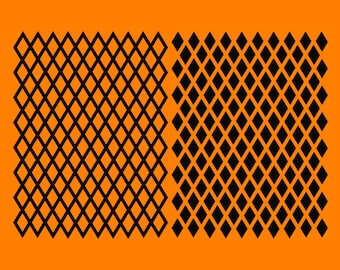 Diamond Pattern SVG Bundle: Geometric Lattice (Digital Download)