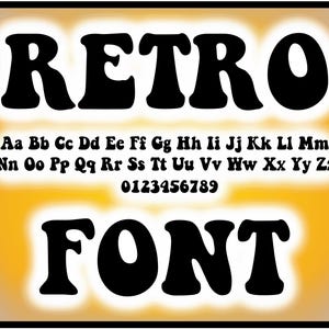 Retro Font SVG, Vintage Font Svg, Vintage Alphabet Svg, Groovy Font SVG, Groovy Alphabet Svg, Font Svg, Digital Download, Alphabet SVG, Svg