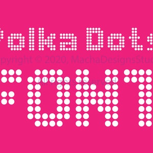 Polices à pois SVG, SVG à pois, Svg de l'Alphabet à pois, téléchargement de polices SVG, téléchargement immédiat, Alphabet à pois et chiffres Svg, police de caractères