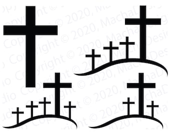 Calvary Crosses SVG Bundle: Christian Silhouette (Digital Download)