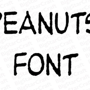 Peanuts Font SVG PNG – Cute Comic Alphabet Inspired by Classic Cartoon Style, Letters for Cricut, T-Shirts, Crafts, Digital Download