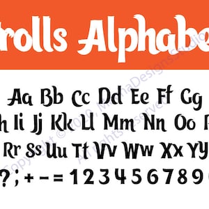 Trolls Font SVG, Trolls Alphabet SVG, Trolls Letters SVG, Instant Download, Font ClipArt, Font Svg, Cricut Silhouette Svg, Trolls  ClipArt