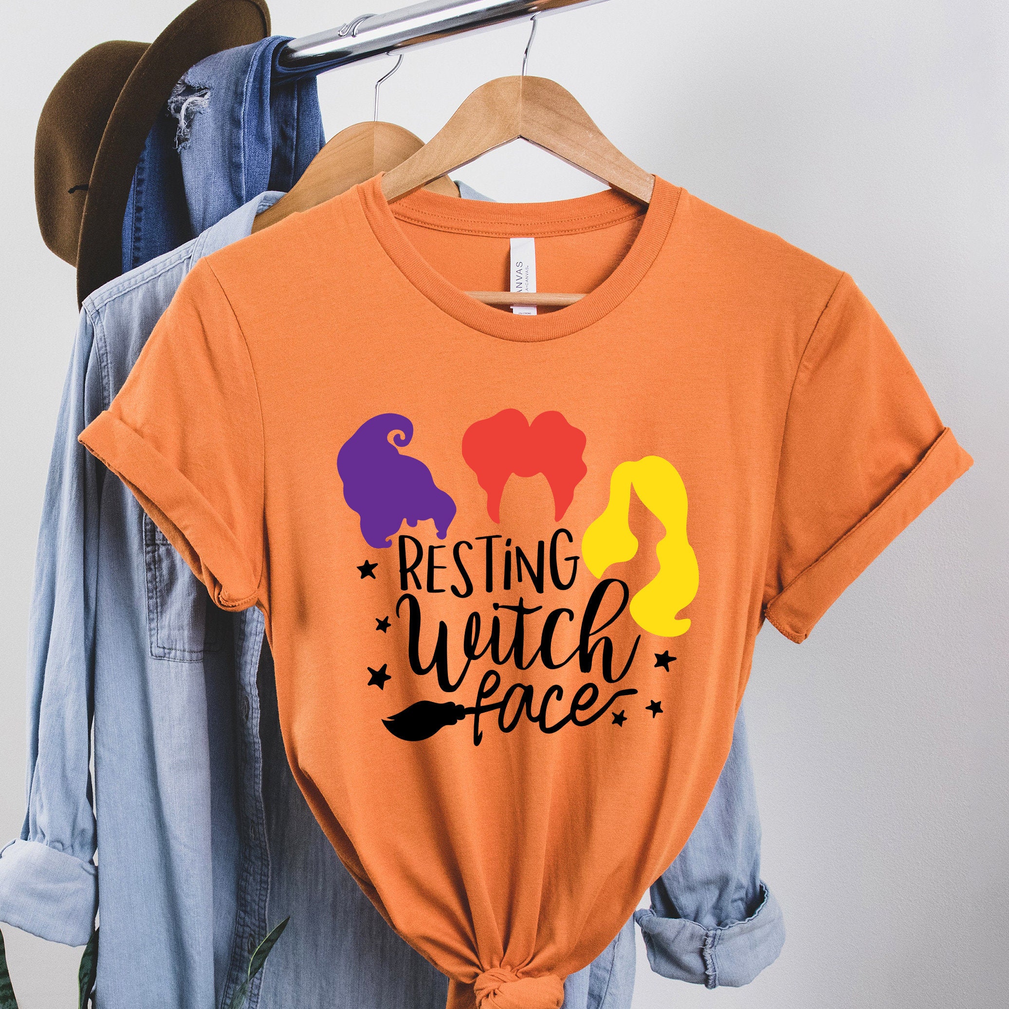 Hocus Pocus Shirt Resting Witch Face Disney Halloween Shirt | Etsy