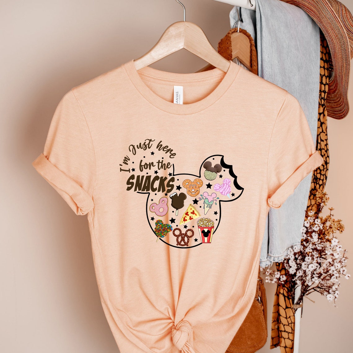 I'm Just Here For The Snacks Tshirt Disney Shirts Etsy