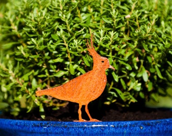 Northern Lapwing Plant Pot Ornament, Plant Pot Decoration, Coastal Ornament, Wading Bird Gift, Shore Bird Gift, Lapwing Gift, Garden Gifts