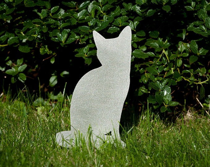 Stainless Steel Cat Lawn Ornament, Cat Memorial Gifts, Gift for Cat Lover, Kitten Memorial, Kitten Gifts, Plant Pot Decoration, Garden Gifts