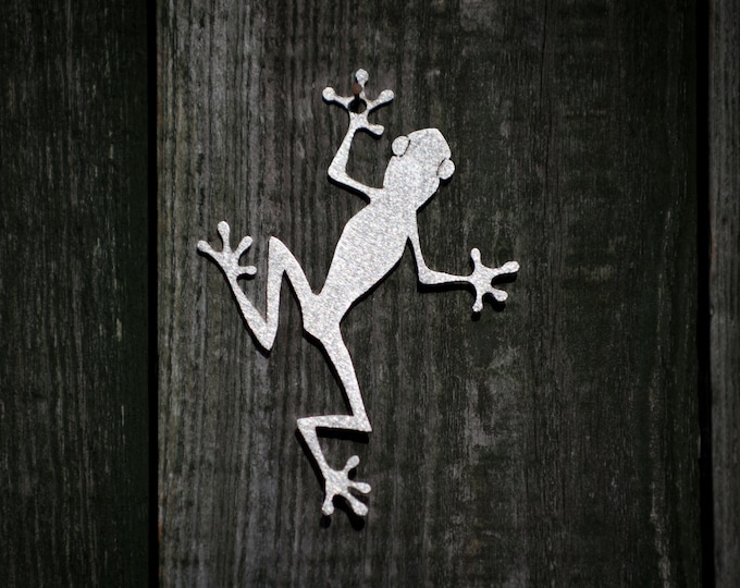 Stainless Steel Tree Frog Metal Wall Art, Tree Frog Garden Wall Art, Frog Memorial, Indoor or Outdoor Decoration, New Home Gift, Garden Gift