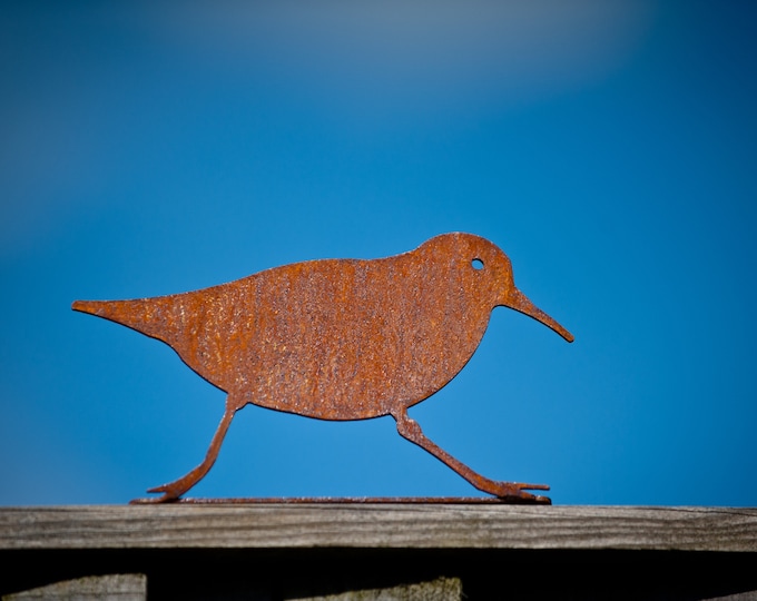 Sanderling Fence Topper, Gate Decoration, Coastal Ornament Gift, Wading Bird Gift, Shoreline Bird Gift, Sanderling Gift, Pergola Decor
