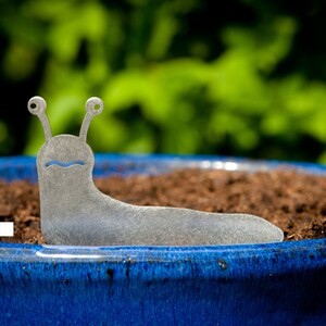 Stainless Steel Slug Family, House Plant Pot Ornaments, Flower Pot Decor, Window Box Ornament, Houseplant Gift, New House Gift, Garden Gifts Slug 6.