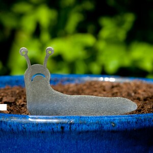 Stainless Steel Slug Family, House Plant Pot Ornaments, Flower Pot Decor, Window Box Ornament, Houseplant Gift, New House Gift, Garden Gifts Slug 4.