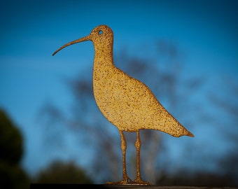 Curlew Fence Topper, Curlew Sculpture, Gate Post Decor, Coastal Ornament, Wading Bird Gift, Pond Decoration, Curlew Gifts, Pergola Decor