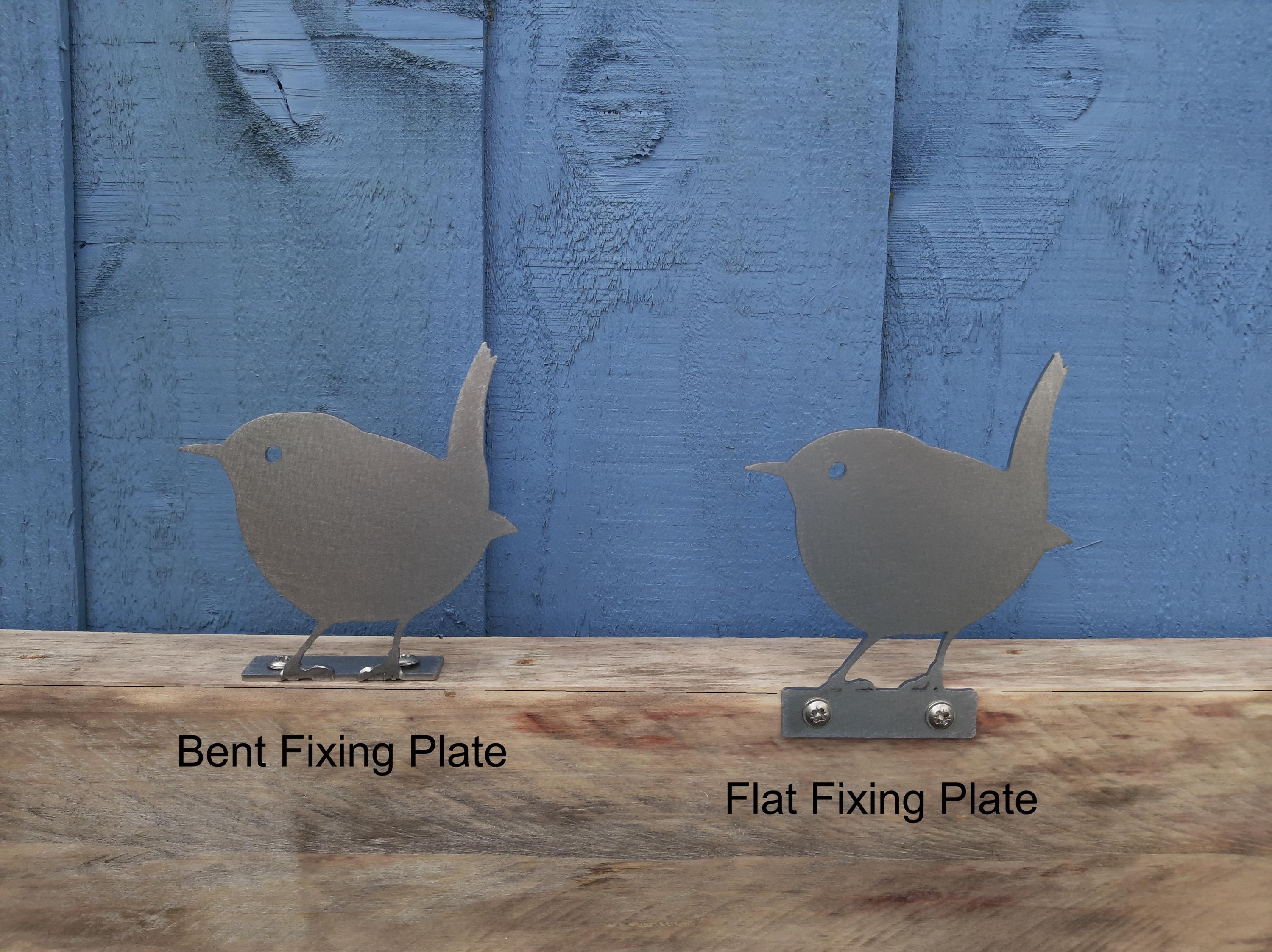 Stainless Steel Wren Fence Topper, Shiny Metal Garden Art, Indoor Decor ...