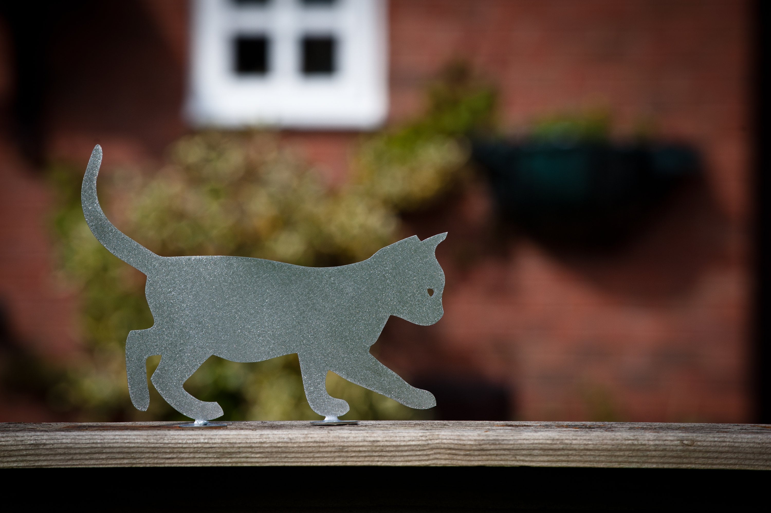 Stainless Steel Kitten Fence Topper Cat Fence topper Metal Garden Art Pergola Decoration Garden Ornament Cat Memorial Gift Garden Gift