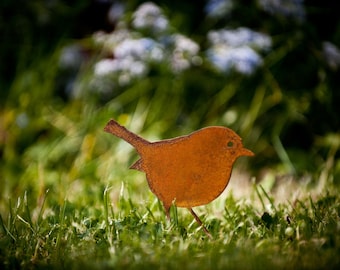 Metal Robin, Robin Lawn Ornament, Rusty Metal Bird, Garden Bird Gift, Rustic Garden Decoration, Rusty Metal Robin Gift, Garden Metal Art