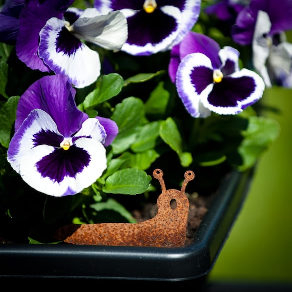 Metal Slug Plant Pot Spike, Quirky Garden Ornament, Ready to Rust - Etsy
