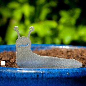 Stainless Steel Slug Family, House Plant Pot Ornaments, Flower Pot Decor, Window Box Ornament, Houseplant Gift, New House Gift, Garden Gifts Slug 3.