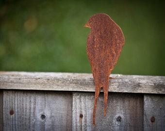 Metal Swallow, Swift, Fence Topper, Pergola Decoration, Allotment Gift, Tree Ornament, Garden Gift, Rusty Garden Bird Art, Ready To Rust