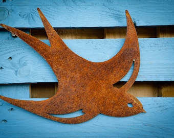 Metal Swallow, Swift, Bluebird, Rusty Wall Art, Fence Art, Pergola Art, Shed Decor, Arbour Decor, Garden Bar Ornament, Garden Gifts