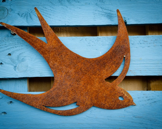Metal Swallow, Swift, Bluebird, Rusty Wall Art, Fence Art, Pergola Art, Shed Decor, Arbour Decor, Garden Bar Ornament, Garden Gifts