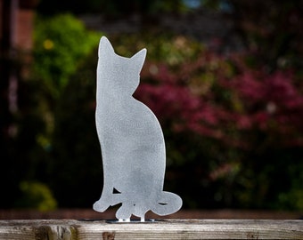 Stainless Steel Cat Fence Topper, Kitten Fence Topper, Cat Memorial, Metal Garden Art, Pergola Decoration, Indoor Ornament, Garden Gifts
