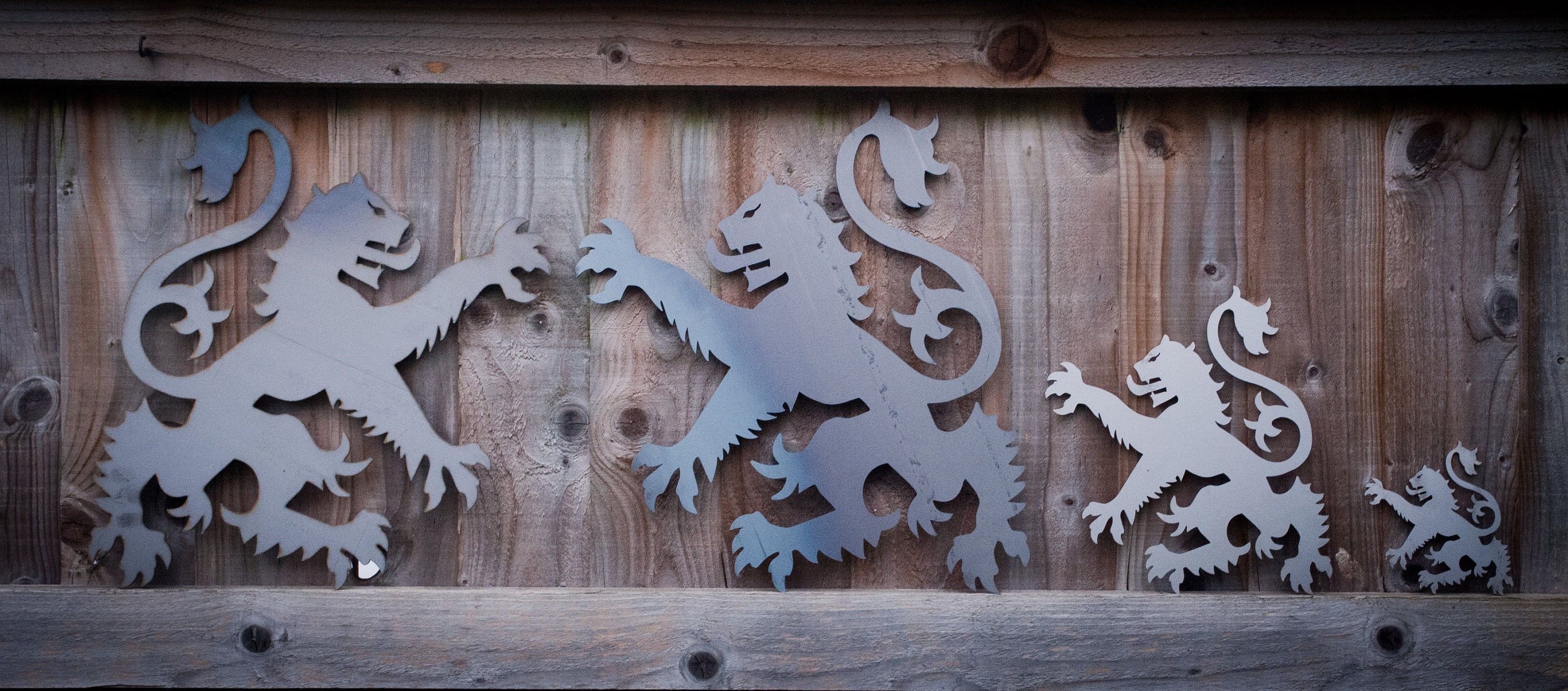 Scottish Lion Rampant, Wrought Iron Gate decoration, railings d??cor